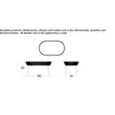 Oval garden table made of polyethylene fiber Coracora