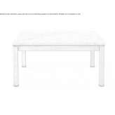 Square garden table made of marble and steel Reznos