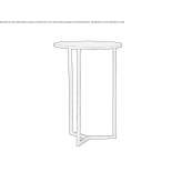 Okrągły, wysoki stolik boczny z aluminium malowanego proszkowo Pescia