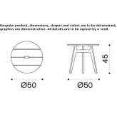 Round teak garden table Pierz