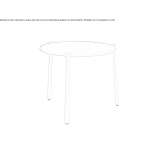 Round cement garden table Mullsjoe