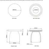 Round concrete coffee table Razlog