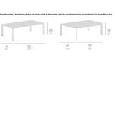 Square garden table made of thermally lacquered aluminum Xalisco