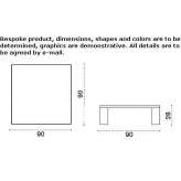 Low teak garden table Petrila