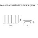 Rectangular garden table made of teak wood Pierz