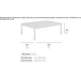 Dekton® rectangular coffee table Xalisco