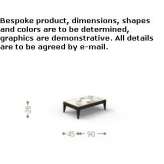 Rectangular coffee table made of porcelain stoneware Plestan