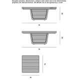Square teak garden table Blace