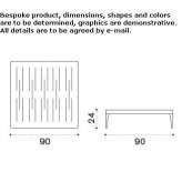 Square aluminum garden table Boinesti