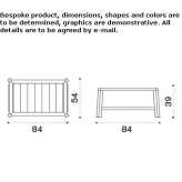 Wooden garden table with tray Plescuta