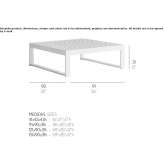 Rectangular aluminum coffee table Chamaca