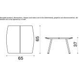 Square teak garden table Hohburg