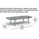 Rectangular ceramic garden table Breteil