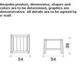 Wooden garden table with tray Plescuta