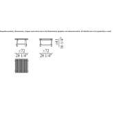 Square garden table made of polycarbonate Sablet