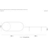 Low aluminum garden table Erstfeld