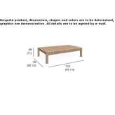 Rectangular garden table made of teak wood Natters