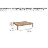 Square teak garden table Natters