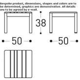 Square teak garden table Markovo