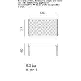 Rectangular coffee table made of polypropylene Kulmbach