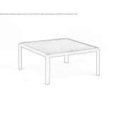 Square glass garden table Moil