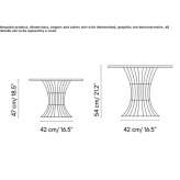 Tall side table made of galvanized steel Serboeni