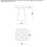 Lece square stone garden table Froncles