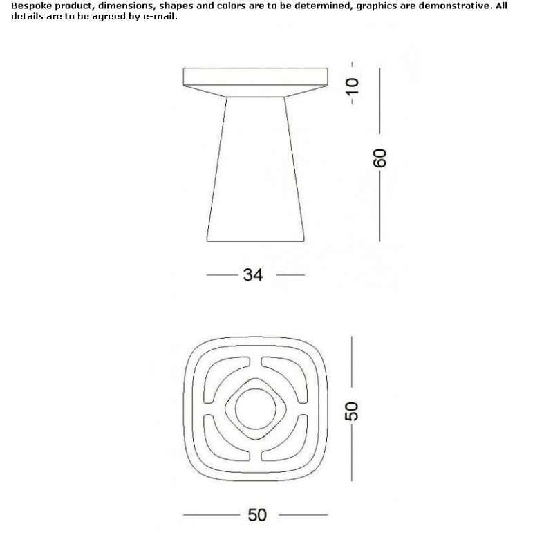 Lece square stone garden table Froncles Lece square stone garden table Froncles