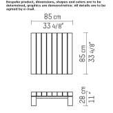 Low square wooden garden table Hawley