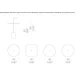 Square garden table Cazaubon
