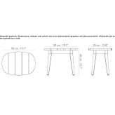 Low teak garden table Galva