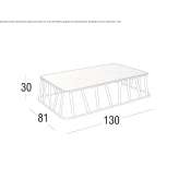 Garden table made of glass and aluminum Palomas