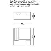 Square garden table with tray Seui