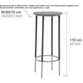 High side table in wood and steel with rope Esiroglu