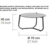 Round side table made of steel and HPL Kalyazin