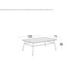 Rectangular garden table Meyreuil