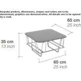 Low garden table made of steel and HPL Captieux