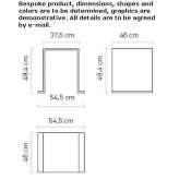 Low square garden table Silvis