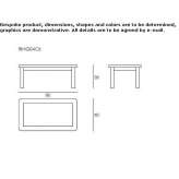 Rectangular garden table made of wood and glass Bollengo