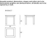 Square teak garden table Bollengo