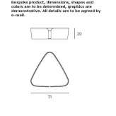 Triangular aluminum garden table Stoumont