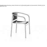 Steel chair with stackable armrests Golnik