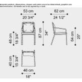 Brass garden chair with armrests Zarya