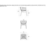 Garden chair made of powder-coated steel Apas