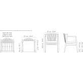 Teak garden chair with armrests Radovis