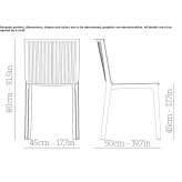 Powder-coated steel chair Tregarth