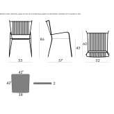 Steel garden chair with armrests Vledder