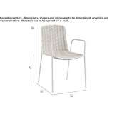 Metal garden chair with woven seat Swierzno