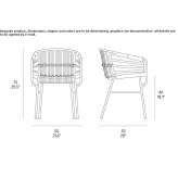 Rattan chair with armrests Meursac