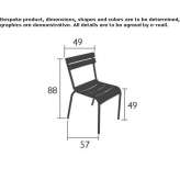 Stackable aluminum garden chair Tutana